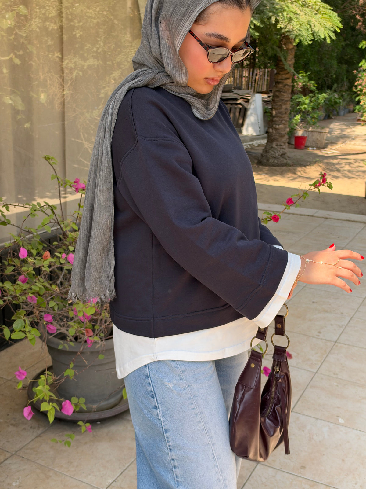 Double take pullover in Dark blue