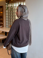 Double take pullover in Brown
