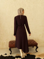 NOIR Muse Dress in Burgundy