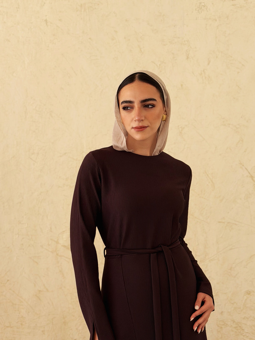 NOIR Muse Dress in Burgundy