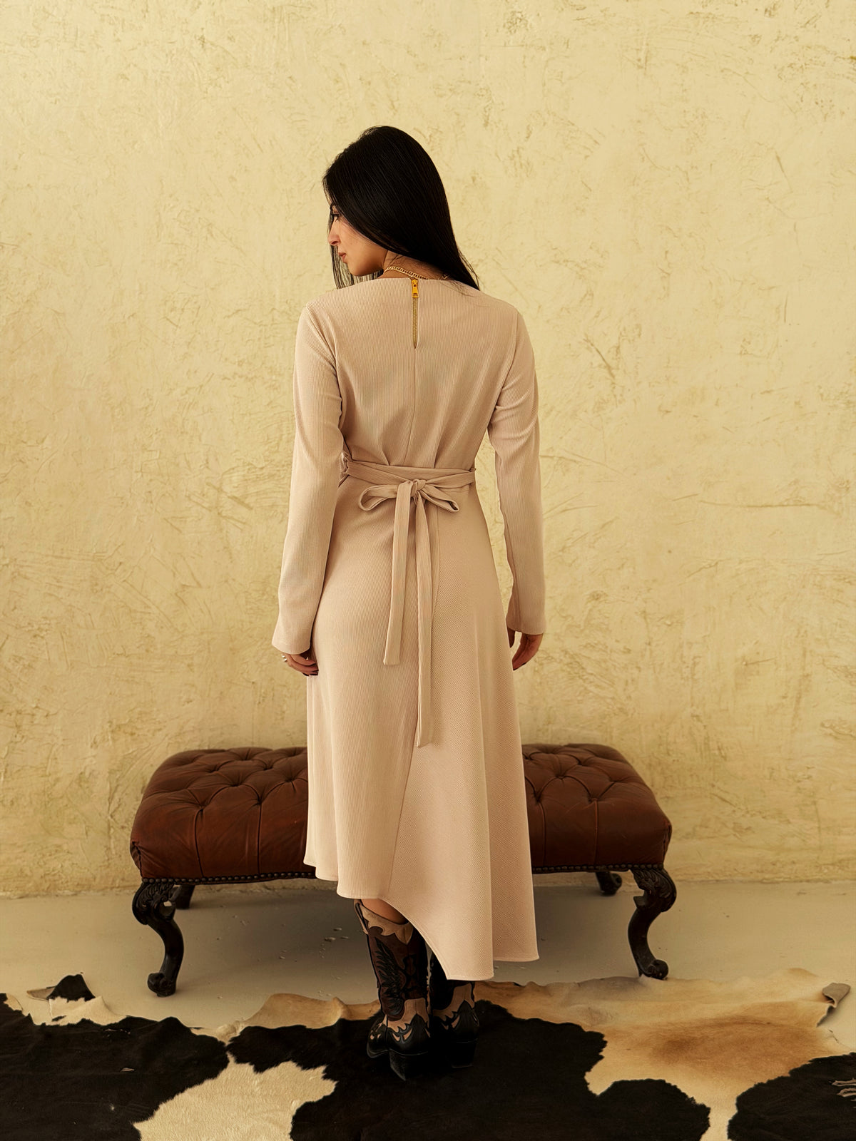 NOIR Muse Dress in beige