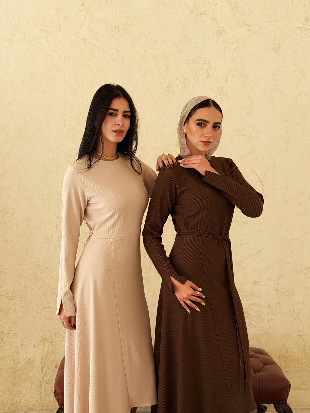 NOIR Muse Dress in brown
