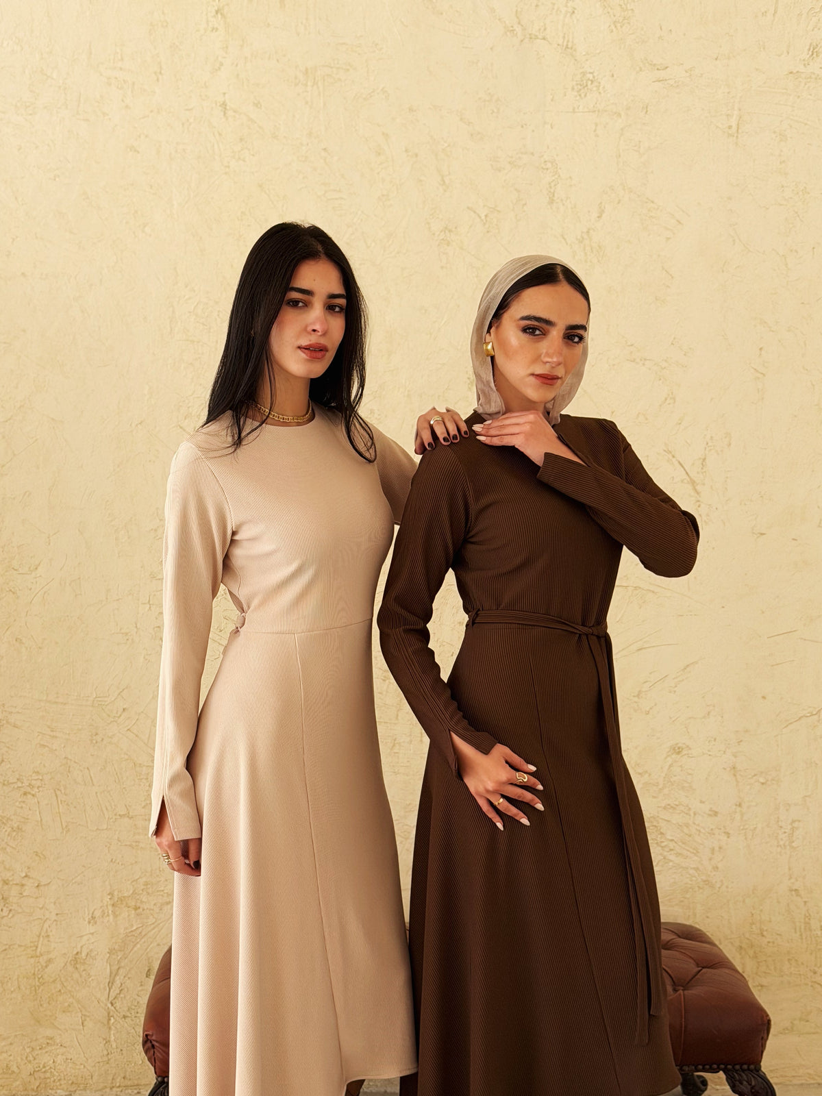 NOIR Muse Dress in brown