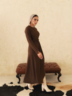 NOIR Muse Dress in brown