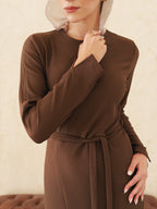 NOIR Muse Dress in brown