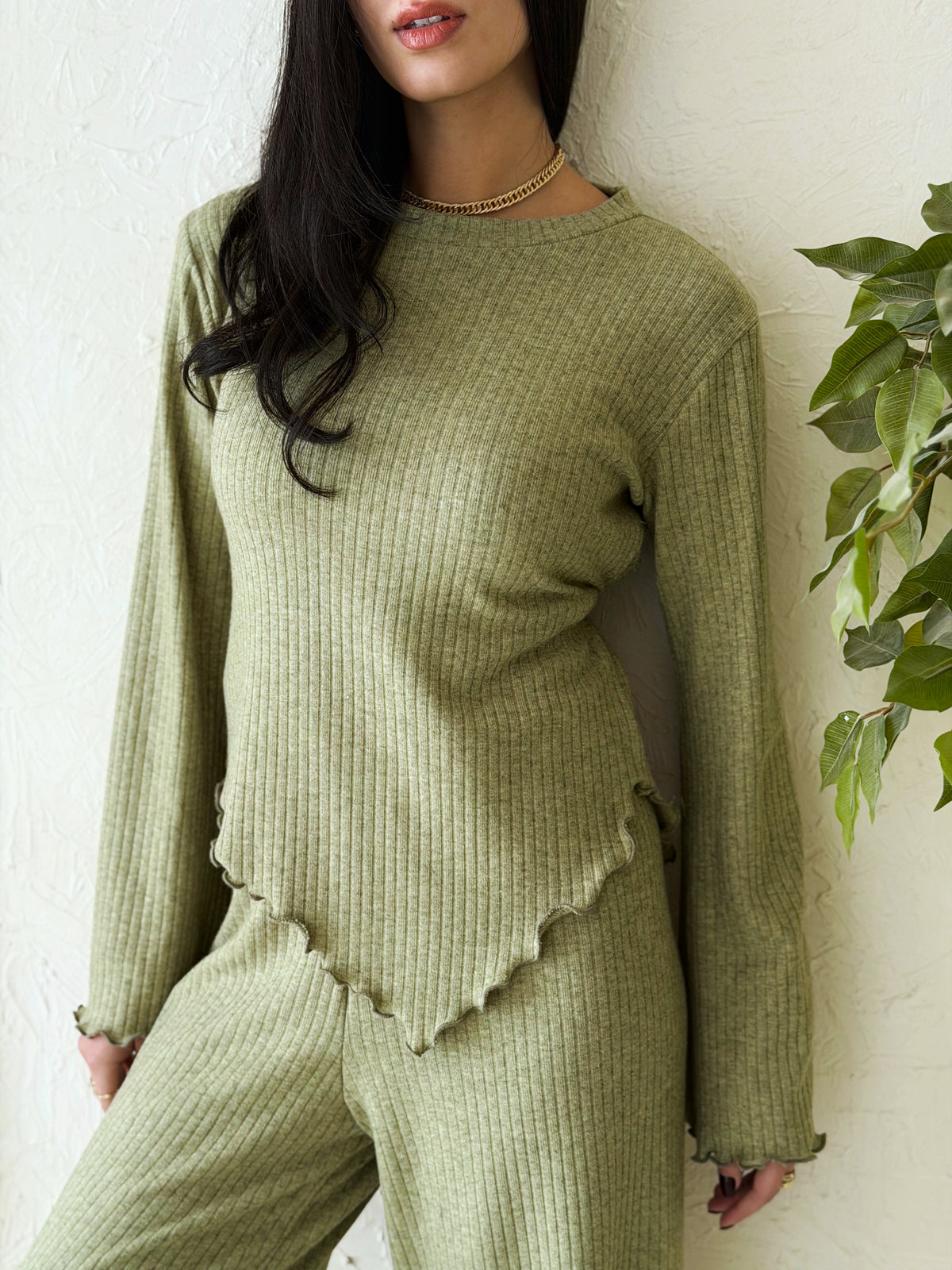 Earthline Kint Set In Mint Green