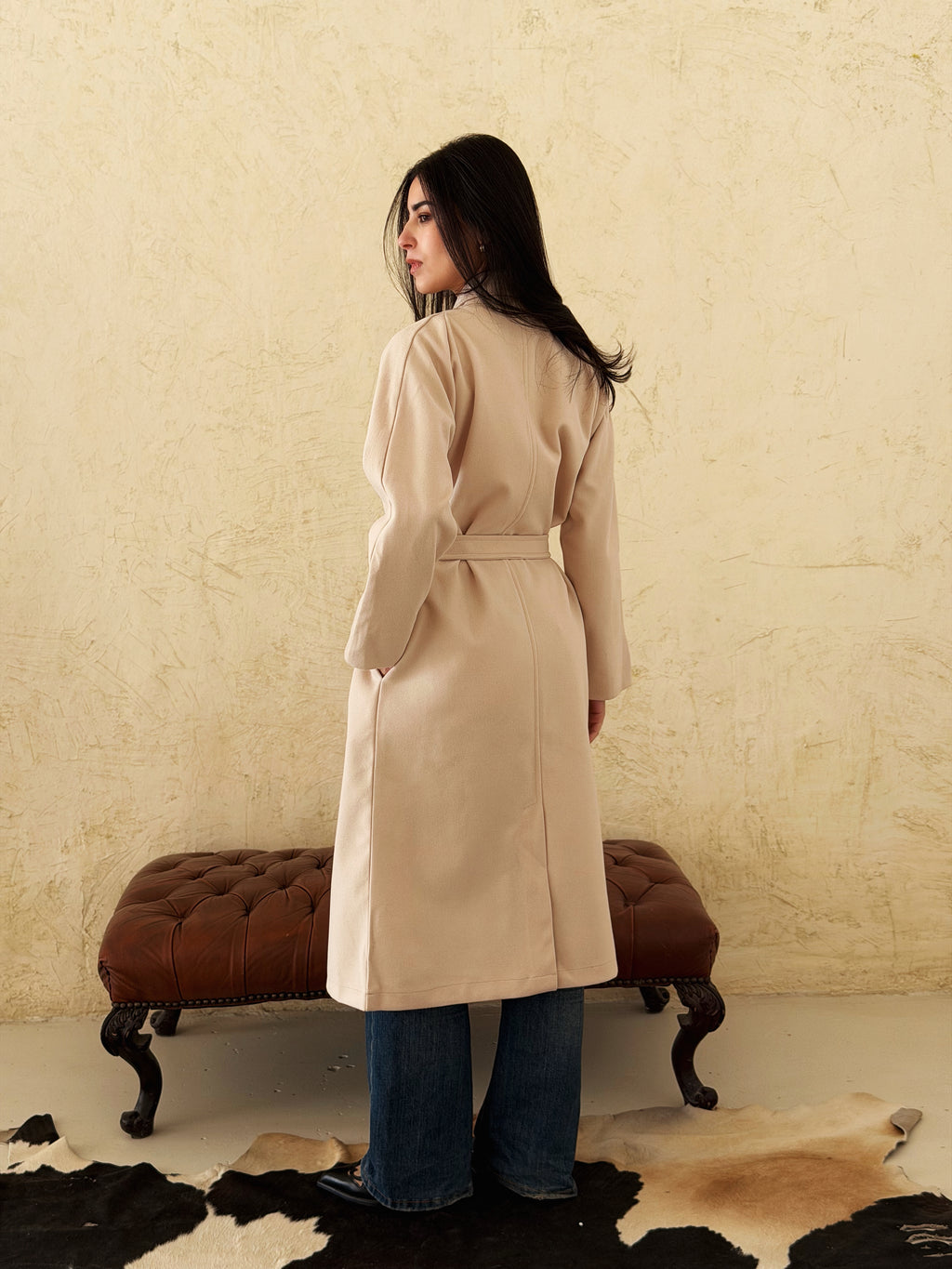 Soft Armor Coat In Beige