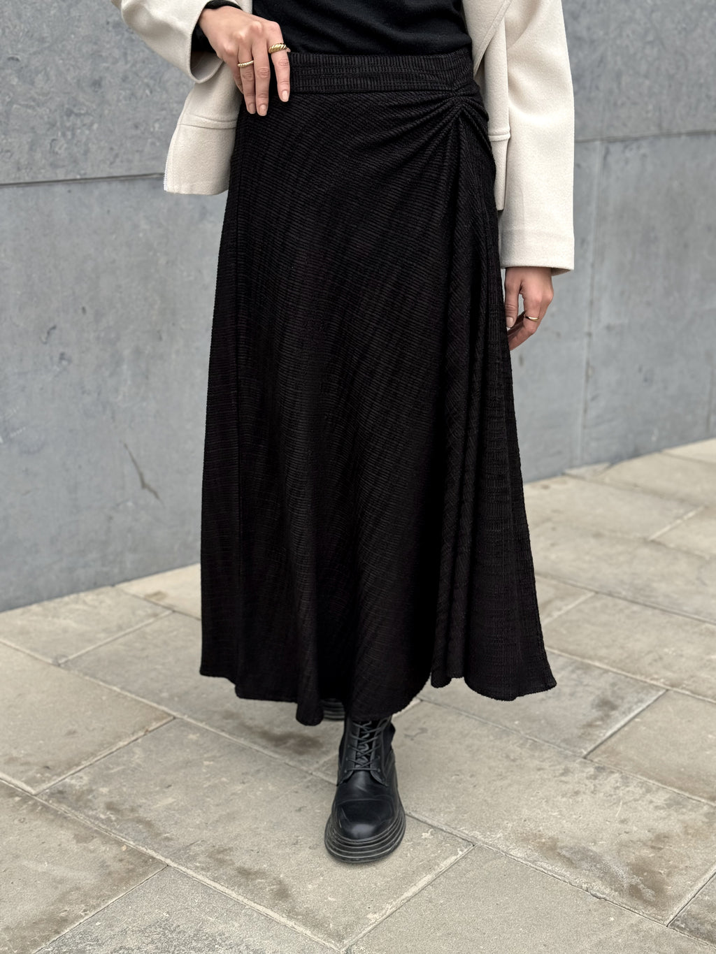 Velour Skirt In Black
