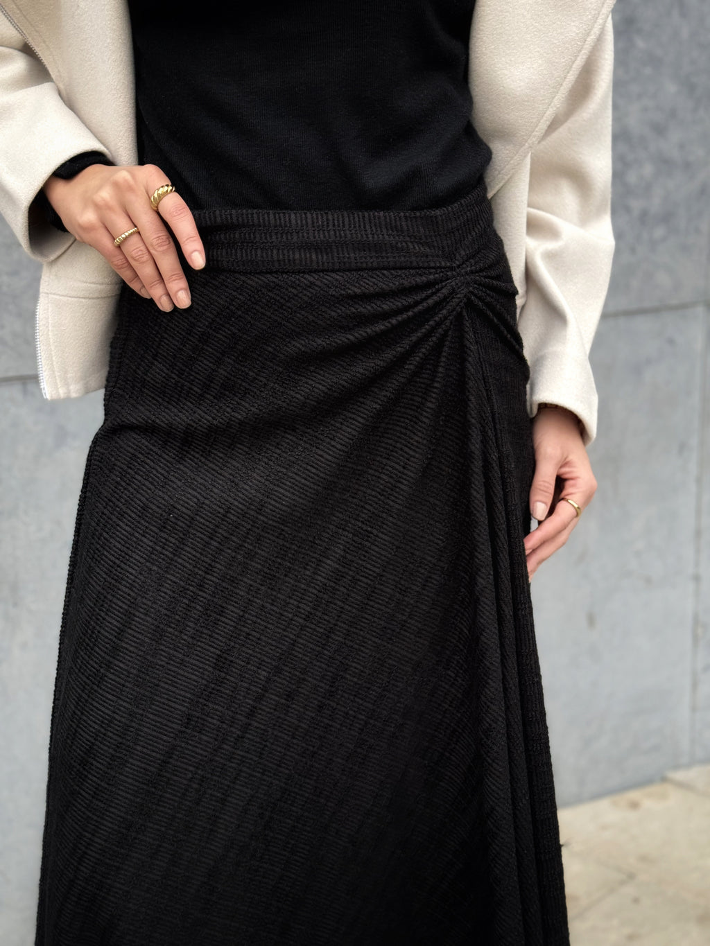 Velour Skirt In Black