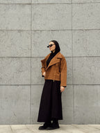 Emberline Crop Jacket In Camel